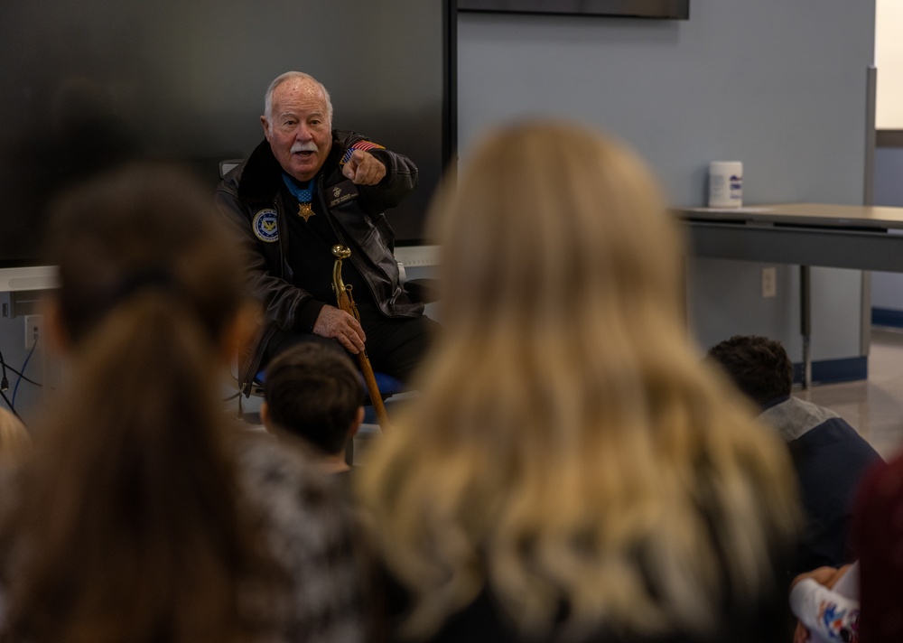 Medal of Honor Recipient Visits Crossroads Elementary School