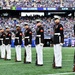 The US Marine Silent Drill Team Performs at Halftime During MetLife Stadium's Salute to Service Game