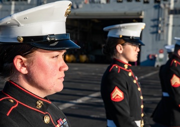 USS Arlington departs New York City