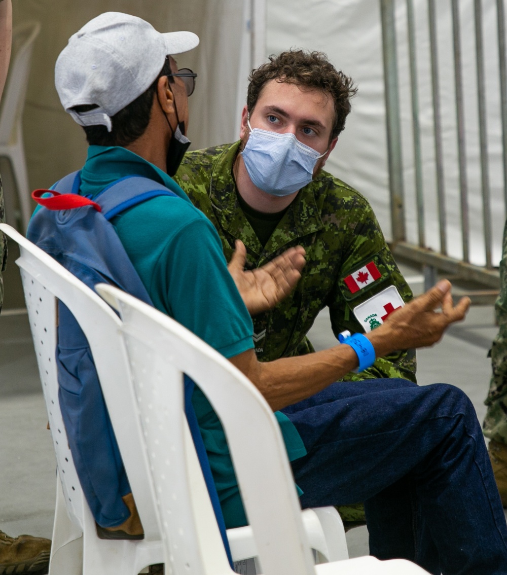 USNS Comfort medical site fully operational treating patients, Colombia