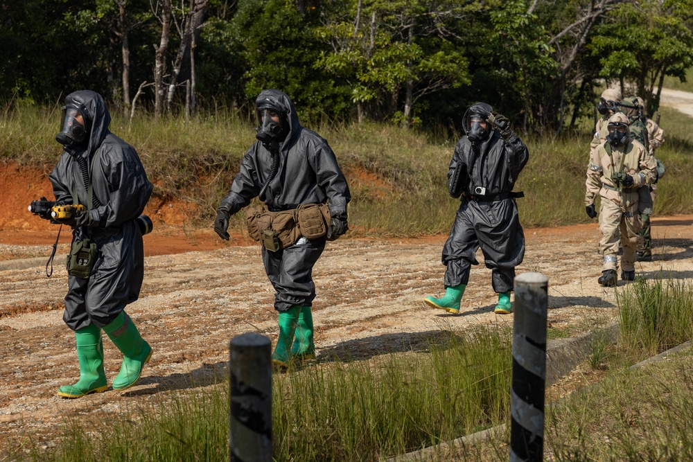 Keen Sword 23: CBRN Marines across III Marine Expeditionary Force conduct decontamination training with U.S. Army Counterparts