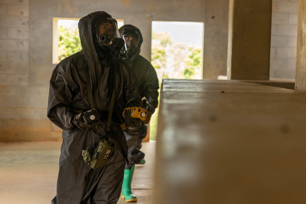 Keen Sword 23: CBRN Marines across III Marine Expeditionary Force conduct decontamination training with U.S. Army Counterparts