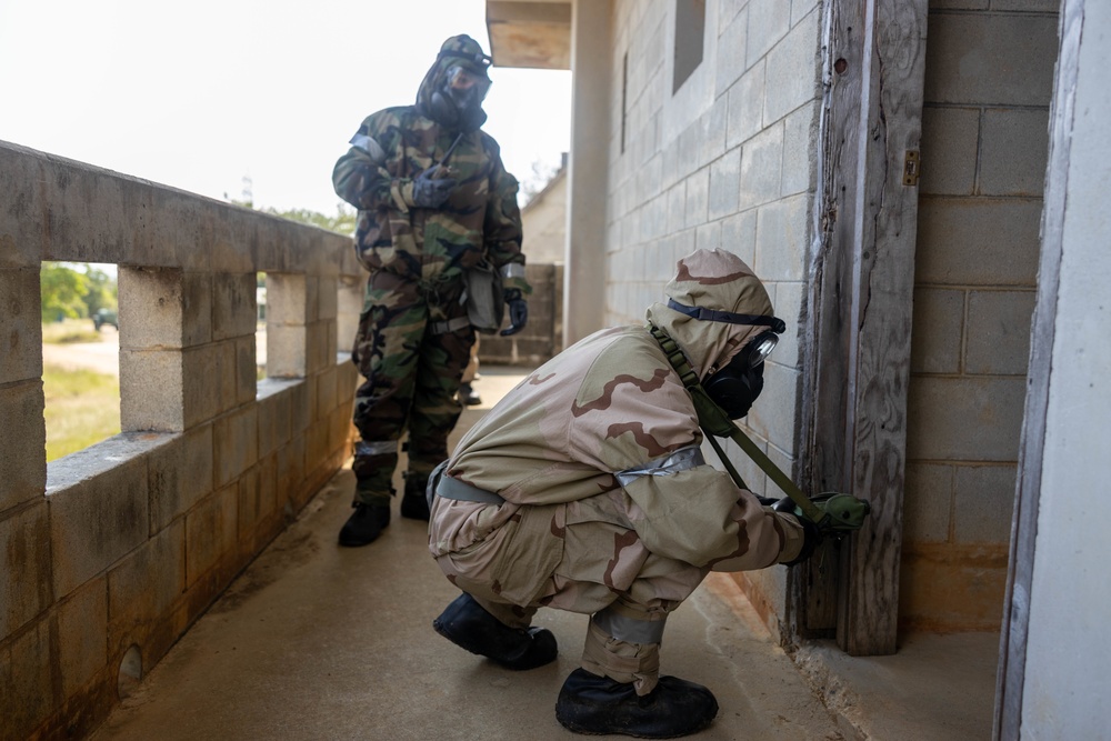 Keen Sword 23: CBRN Marines across III Marine Expeditionary Force conduct decontamination training with U.S. Army Counterparts