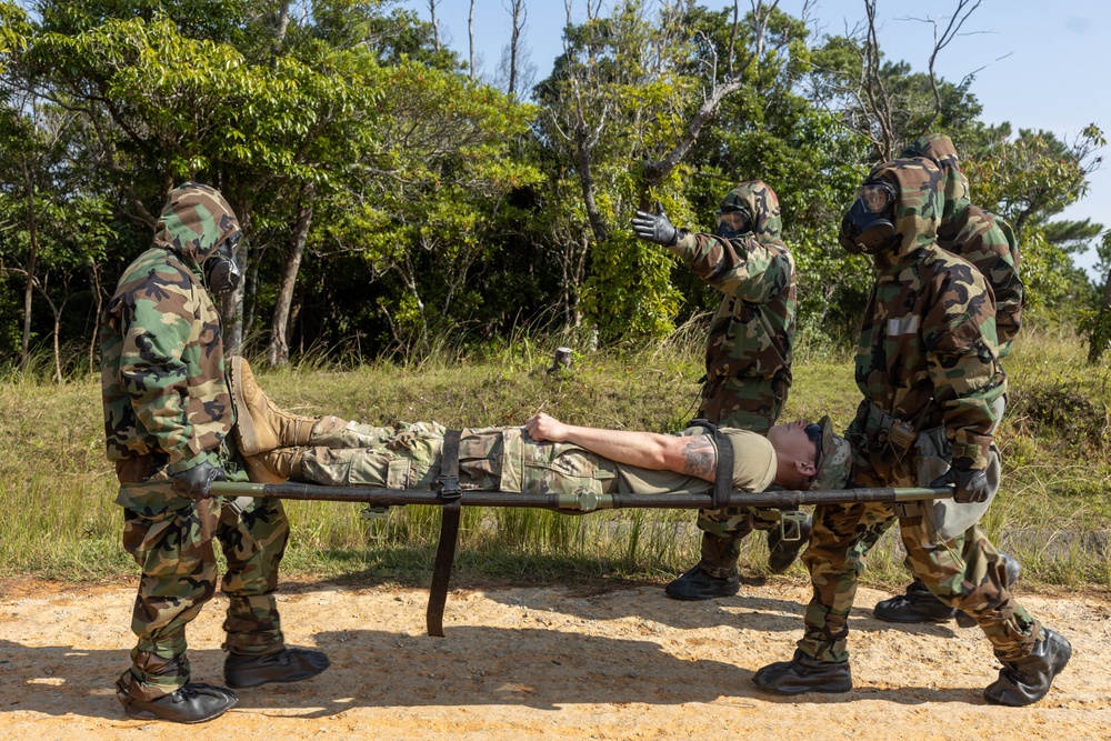 Keen Sword 23: CBRN Marines across III Marine Expeditionary Force conduct decontamination training with U.S. Army Counterparts