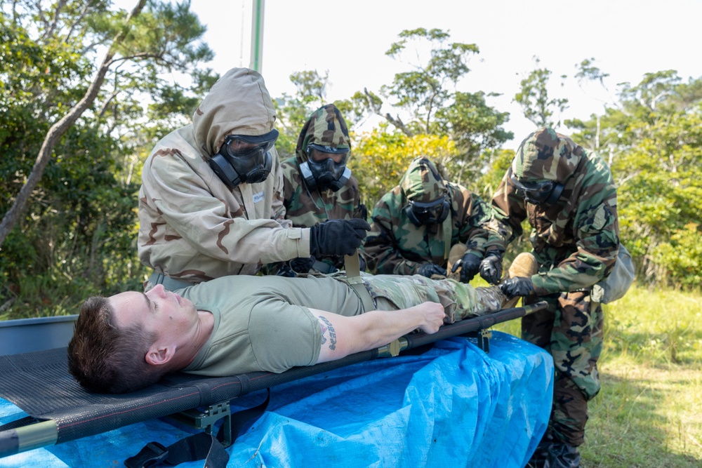 Keen Sword 23: CBRN Marines across III Marine Expeditionary Force conduct decontamination training with U.S. Army Counterparts