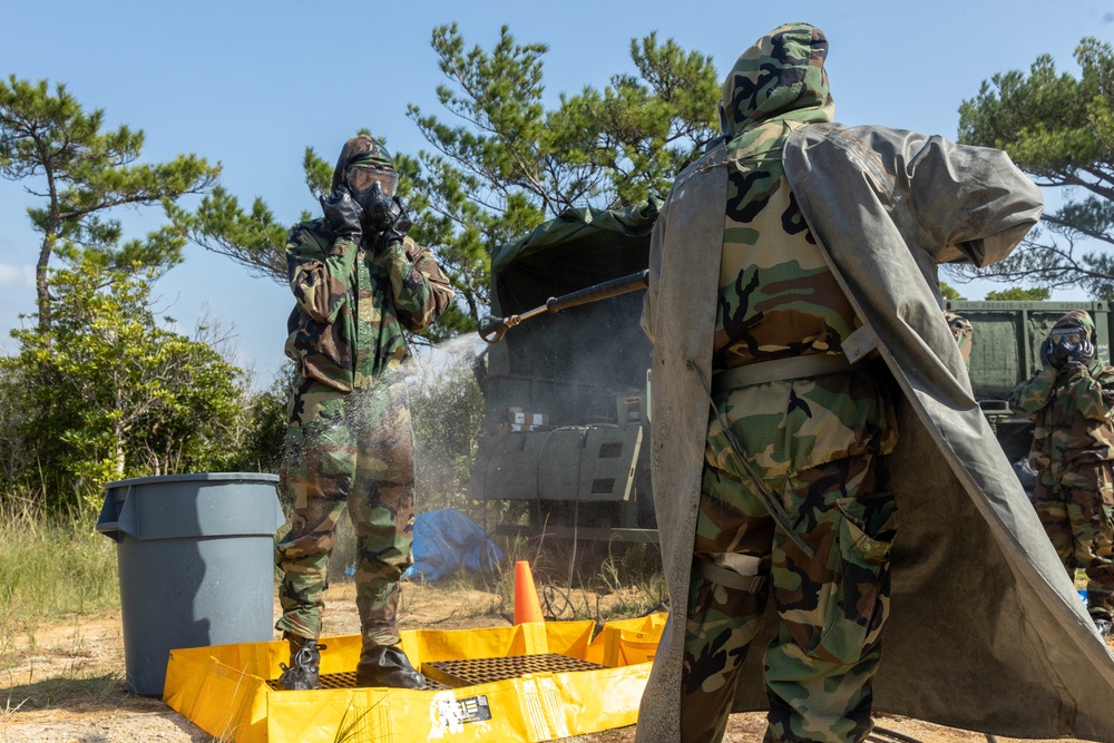 Keen Sword 23: CBRN Marines across III Marine Expeditionary Force conduct decontamination training with U.S. Army Counterparts