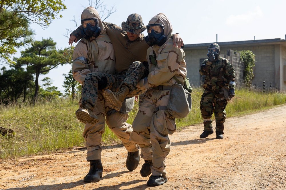 Keen Sword 23: CBRN Marines across III Marine Expeditionary Force conduct decontamination training with U.S. Army Counterparts