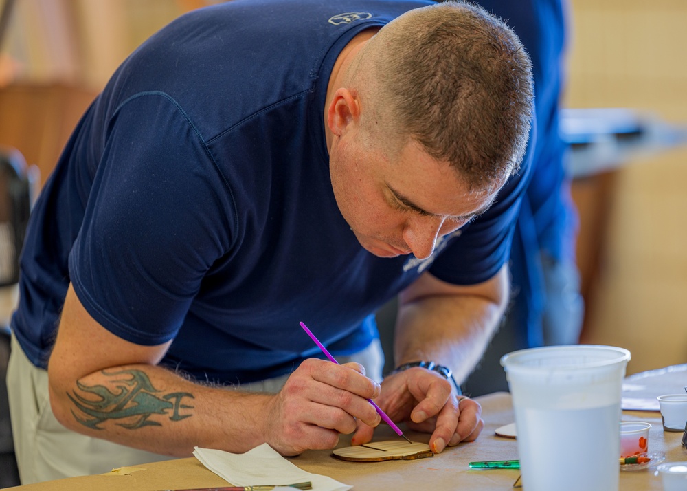 Hawaii Wounded Warriors Take Part in Wood Working in Honor of Warrior Care Month