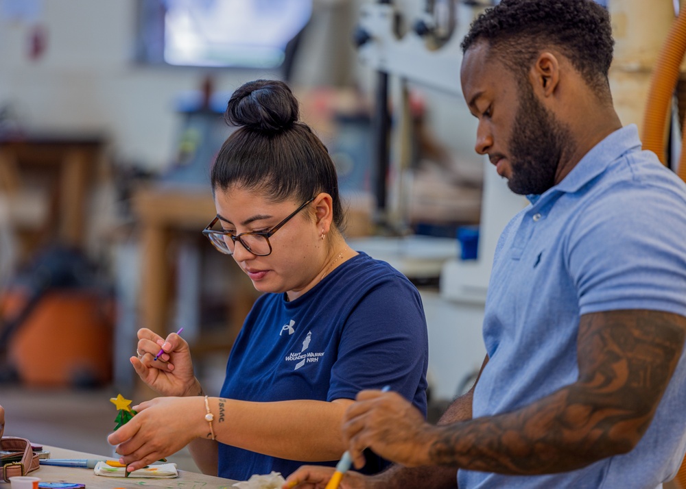 Hawaii Wounded Warriors Take Part in Wood Working in Honor of Warrior Care Month