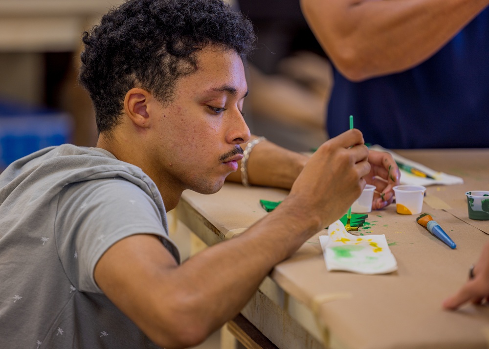 Hawaii Wounded Warriors Take Part in Wood Working in Honor of Warrior Care Month