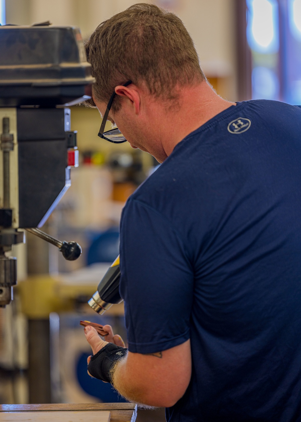 Hawaii Wounded Warriors Take Part in Wood Working in Honor of Warrior Care Month