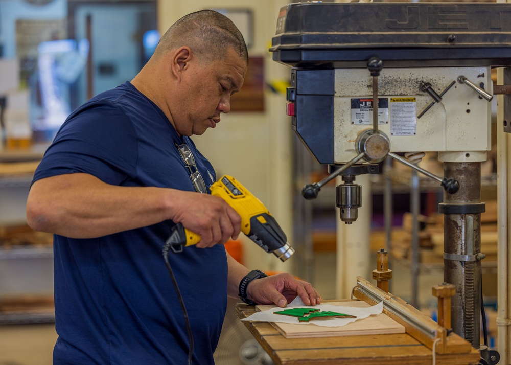 Hawaii Wounded Warriors Take Part in Wood Working in Honor of Warrior Care Month