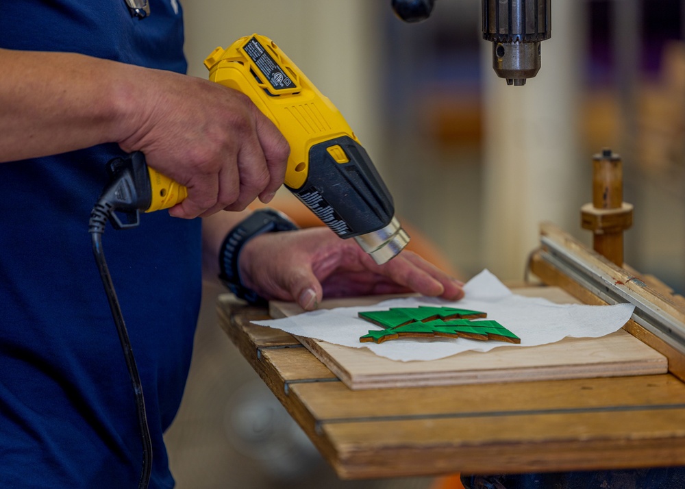 Hawaii Wounded Warriors Take Part in Wood Working in Honor of Warrior Care Month