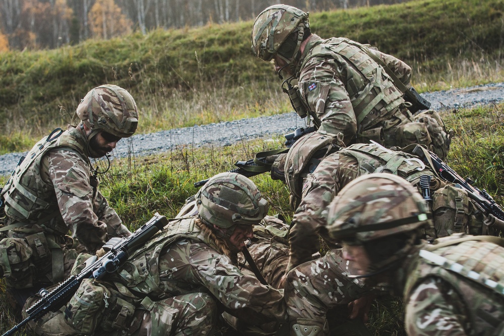 Royal Military Academy Sandhurst Officer Cadets train at Grafenwoehr Training Area