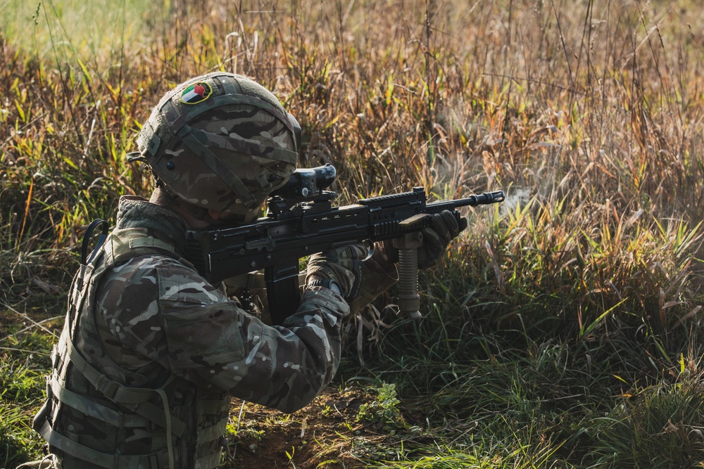 Royal Military Academy Sandhurst Officer Cadets train at Grafenwoehr Training Area