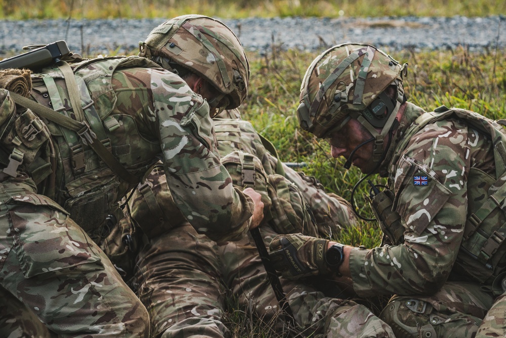 Royal Military Academy Sandhurst Officer Cadets train at Grafenwoehr Training Area