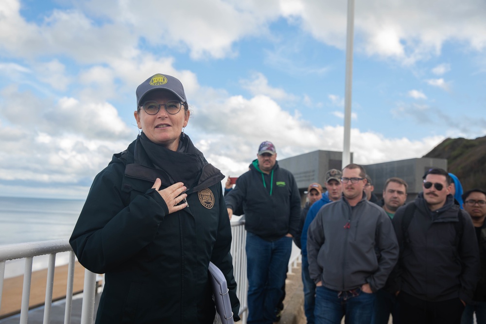 USS Normandy Arrives in Cherbourg, Normandy