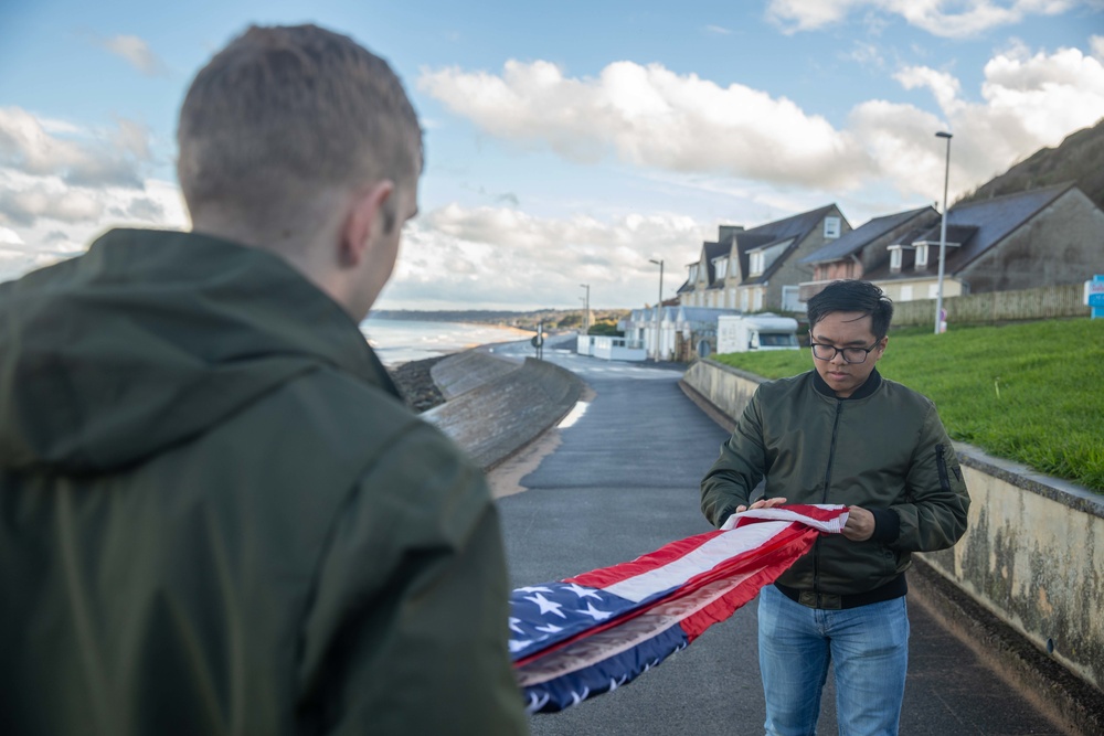 USS Normandy Arrives in Cherbourg, Normandy