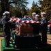 Funeral Honors detail prepares to fold the National Ensign