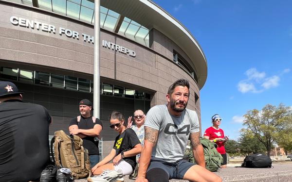 Wounded Marine finishes 205-mile walk to the CFI on Veterans Day