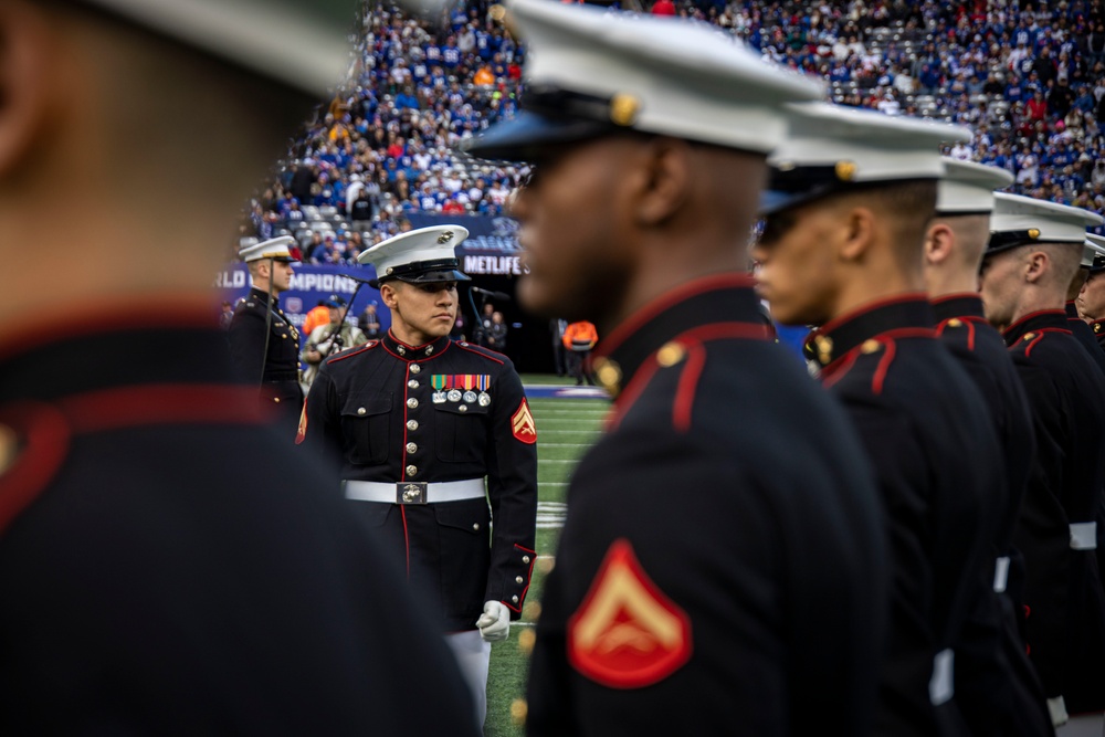 Marines with the Silent Drill Platoon perform over Veteran's Weekend