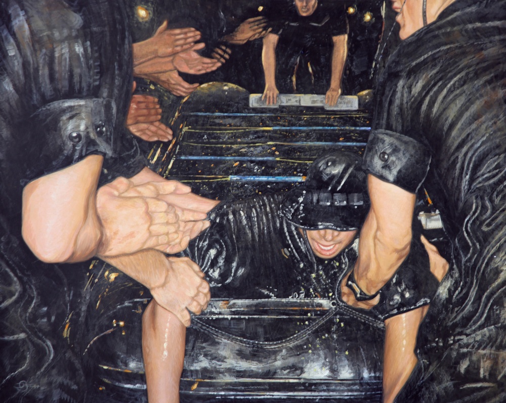 US Coast Guard Art Program 2009 Collection, Ob ID # 200901, &quot;Helping hands,&quot; Del-Bourree Bach (1 of 33)