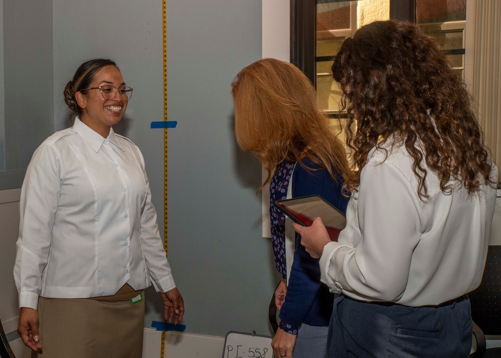 Sailors Participate in NEXCOM Female Uniform Fit Evaluation