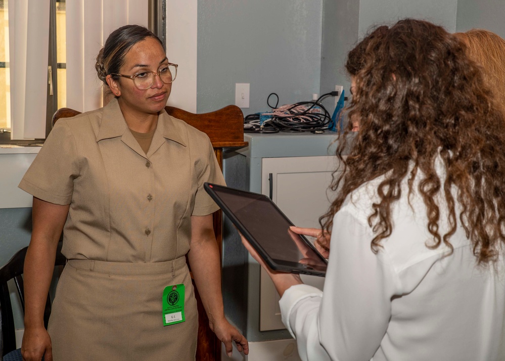 Sailors Participate in NEXCOM Female Uniform Fit Evaluation