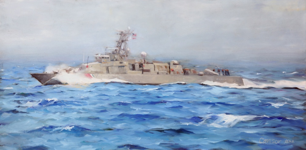 US Coast Guard Art Program 2009 Collection, Ob ID # 200906, "35 knots," James Consor (6 of 33)