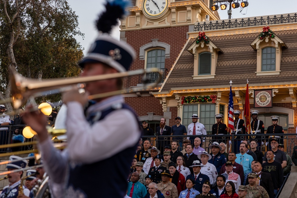 Camp Pendleton color guard leads Disneyland’s Veterans Day flag retreat ceremony