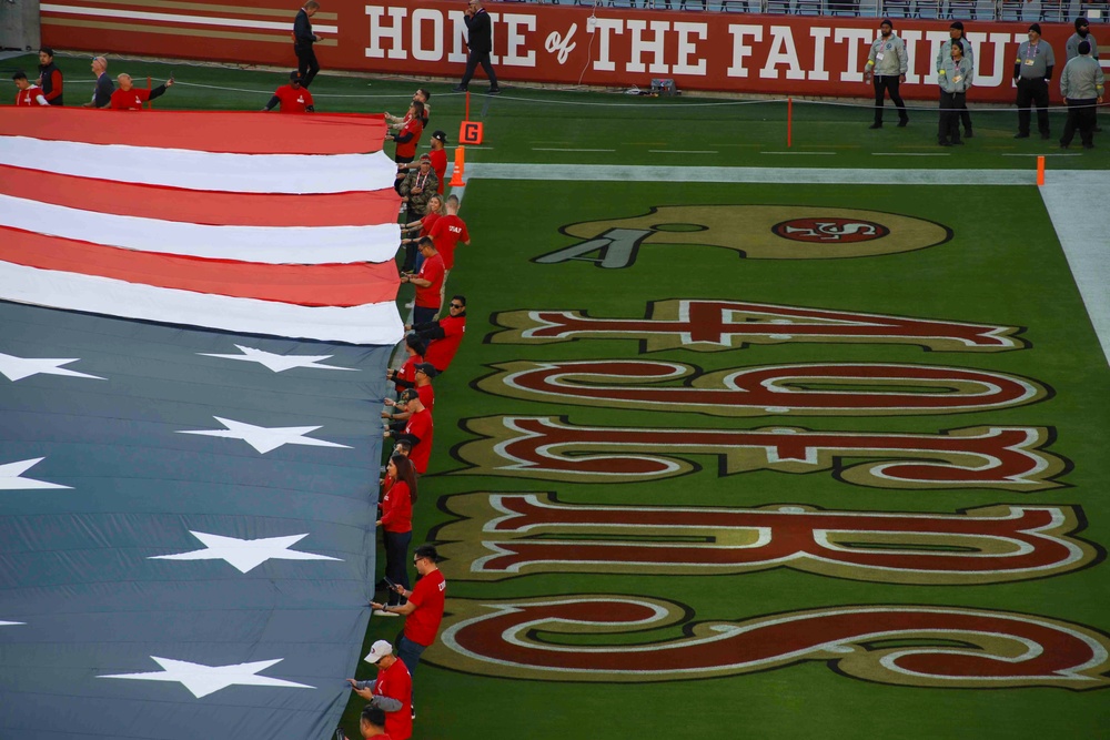 San Francisco 49'ers Salute to Service Flag Holding Ceremony