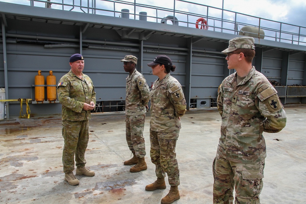 Senior leaders from the Australian Defence Force tour LSV3 during Koolendong 22.