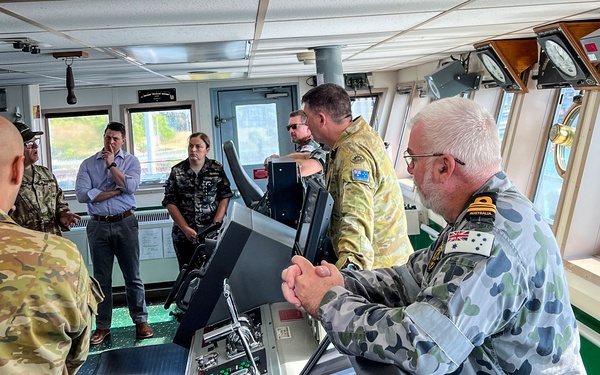 Senior leaders from the Australian Defence Force tour LSV3 during Koolendong 22.