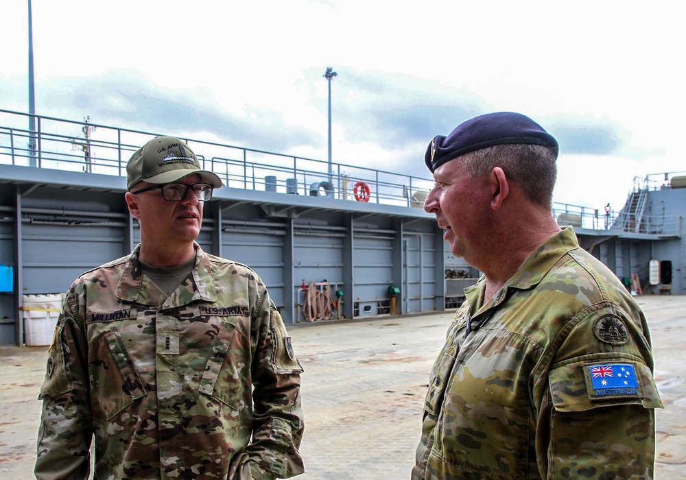 Senior leaders from the Australian Defence Force tour LSV3 during Koolendong 22.