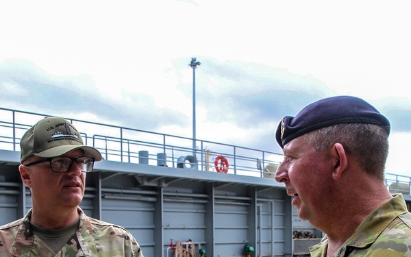 Senior leaders from the Australian Defence Force tour LSV3 during Koolendong 22.