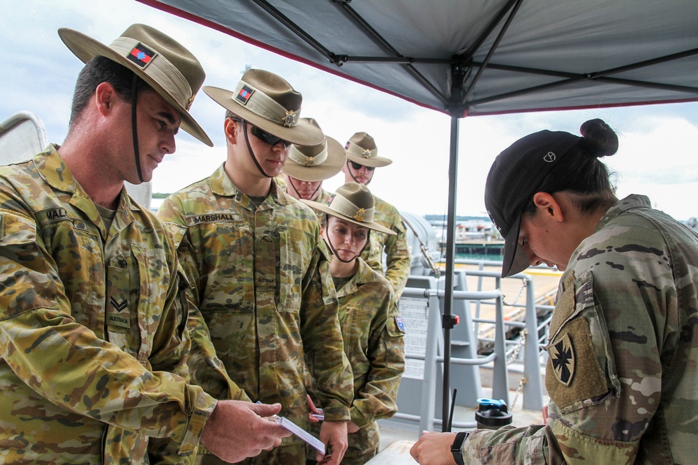 Senior leaders from the Australian Defence Force tour LSV3 during Koolendong 22.