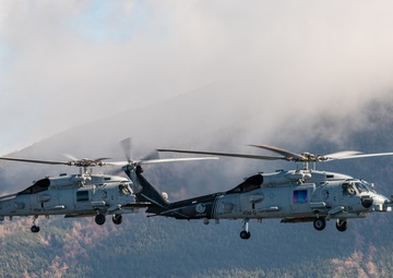 Warlords Conduct Flight Exercise Near Mount Fuji