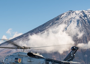 Warlords Conduct Flight Exercise Near Mount Fuji
