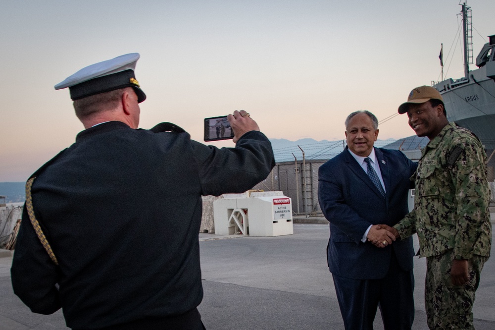 SECNAV Visits Team Souda