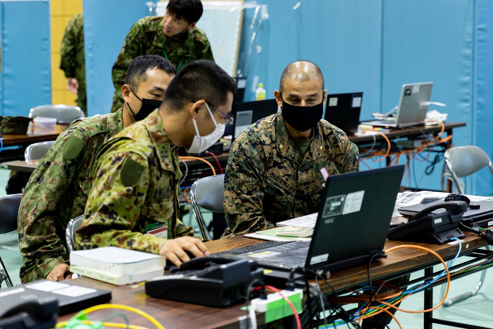 Bilateral Ground Tactical Coordination Center Yonaguni during Keen Sword 23