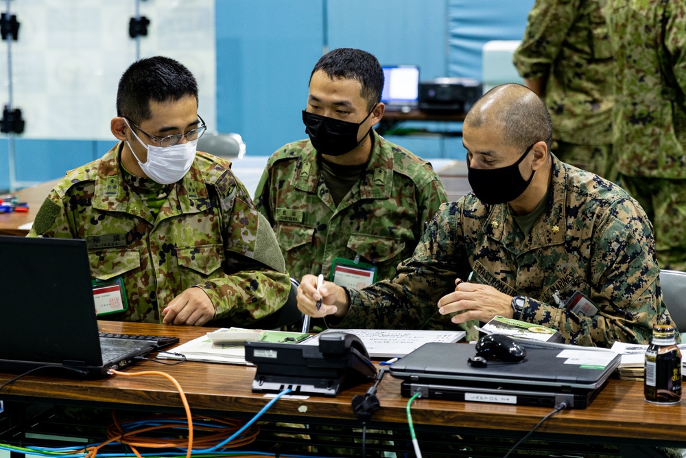 Bilateral Ground Tactical Coordination Center Yonaguni during Keen Sword 23