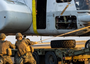 Exercise Active Shield 2022: US Marines conduct an aircraft recovery operation