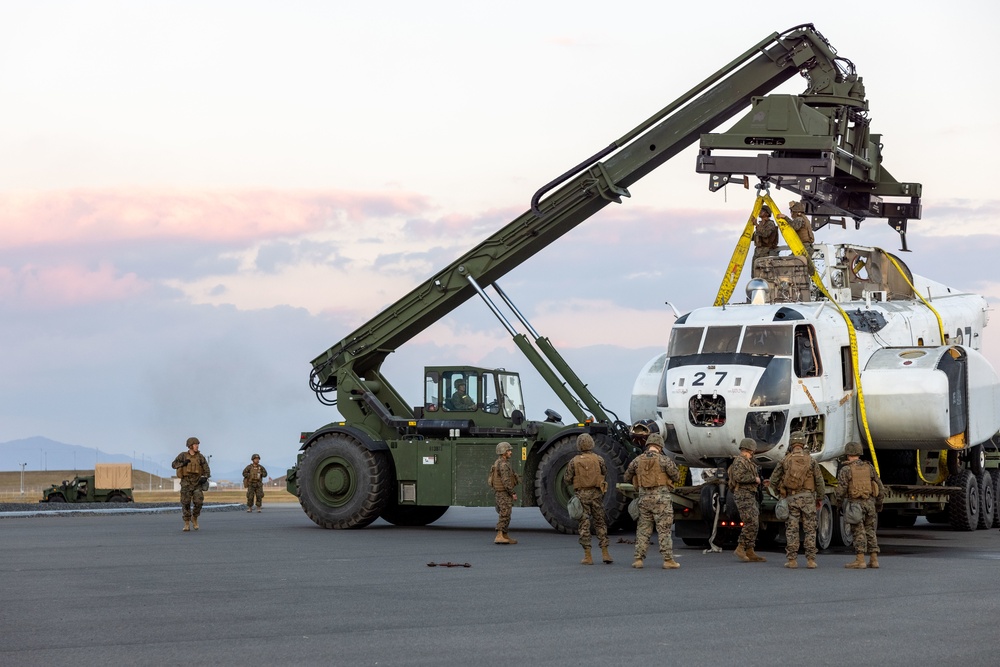 Exercise Active Shield 2022: US Marines conduct an aircraft recovery operation