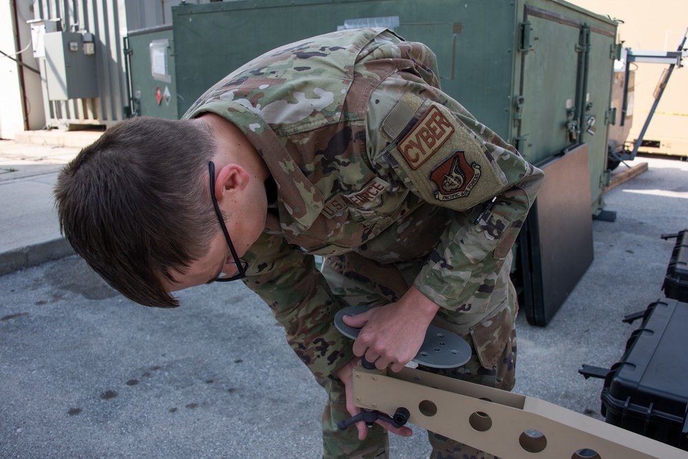 673rd CS ACE Expeditionary Communications team supports 90th EFS in EUCOM AOR