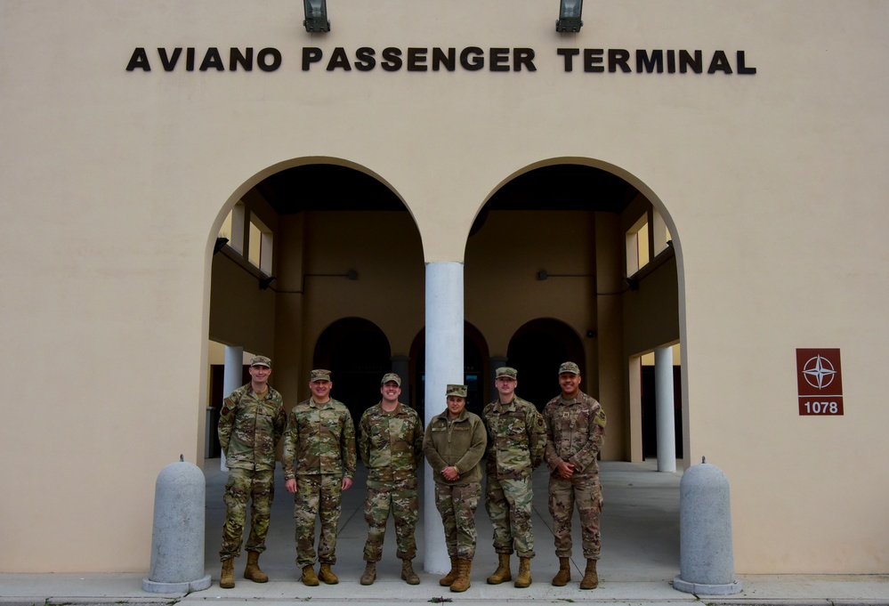 U.S. Air Force director of logistics for the Deputy Chief of Staff for logistics, engineering and force protection visits Aviano Air Base