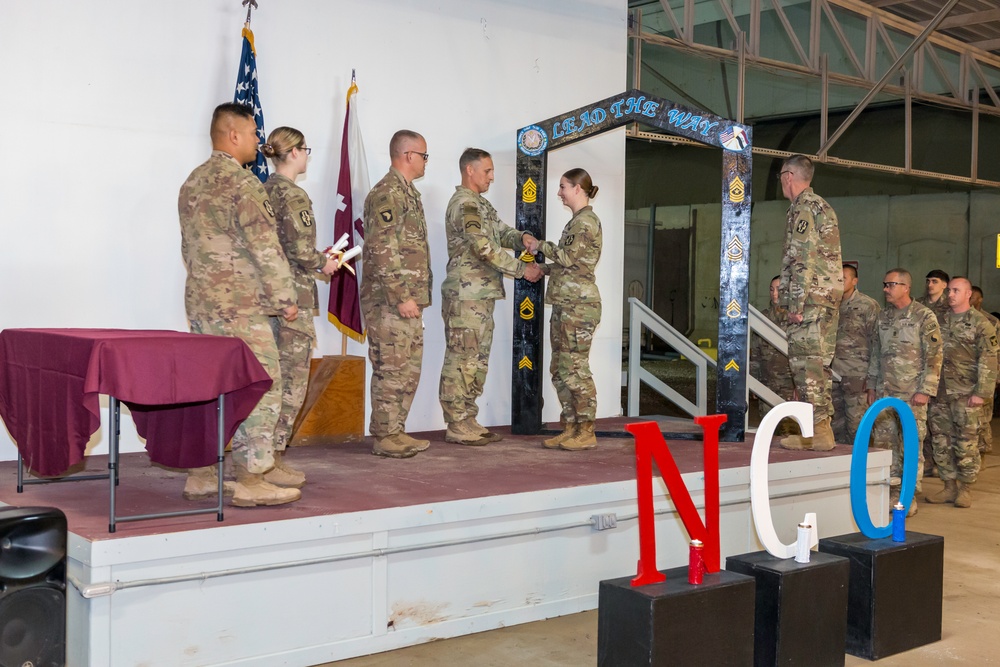 Joint Task Force MED 374 hosted an NCO Induction Ceremony at Baghdad Diplomatic Support Center