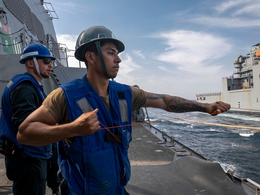 USS Delbert D. Black Conducts RAS with USNS Alan Shepard