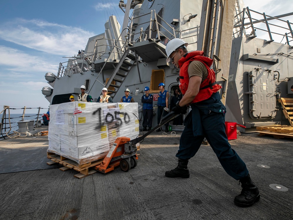 USS Delbert D. Black Conducts RAS with USNS Alan Shepard