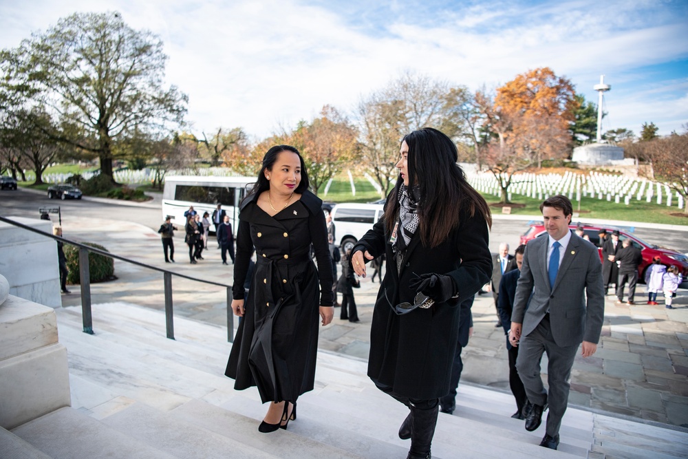 Members of the U.S. Bureau of Reclamation Visit ANC and Participate in a Public Wreath-Laying Ceremony at the Tomb of the Unknown Soldier