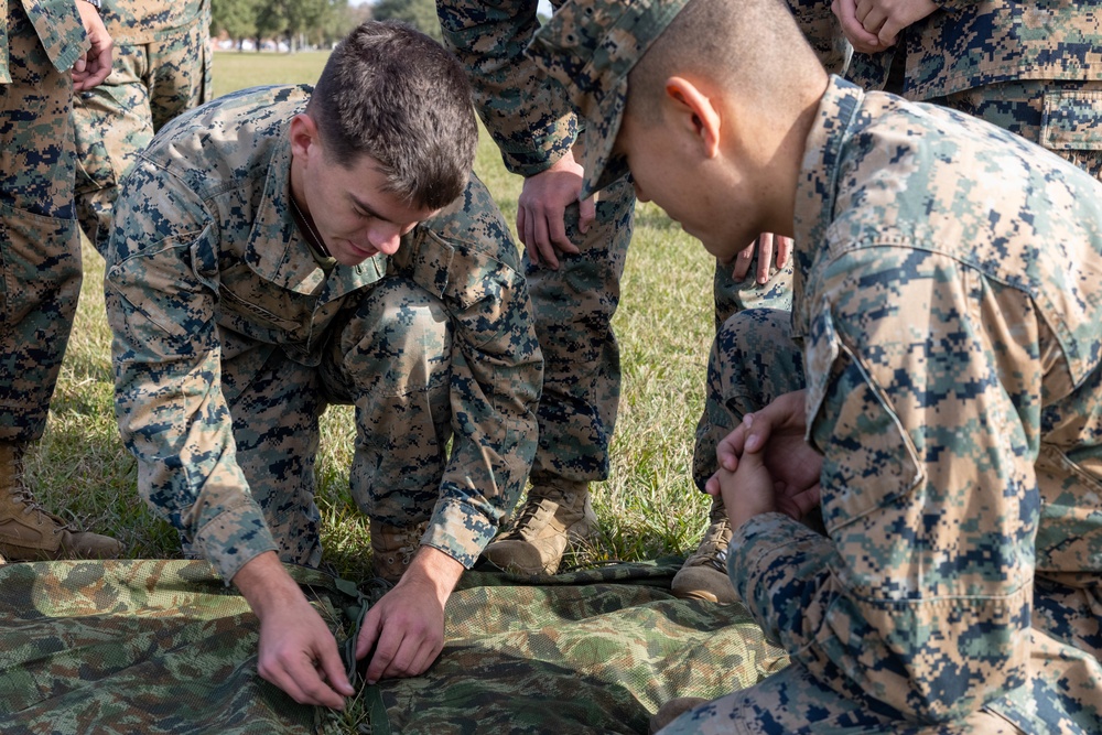 Combat Logistics Battalion 24 holds Camouflage Netting Demonstration